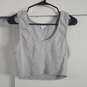 Bohemian Mama 100% Organic Cotton Blue Ribbed Tank